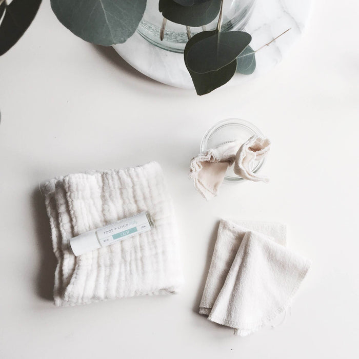 Cotton washcloths freeze quickly and are perfect for little fingers to hold, soothing those sore gums.