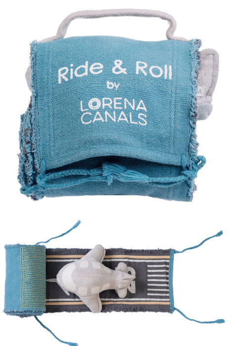 Lorena Canals Soft Toy Ride & Roll Airplane