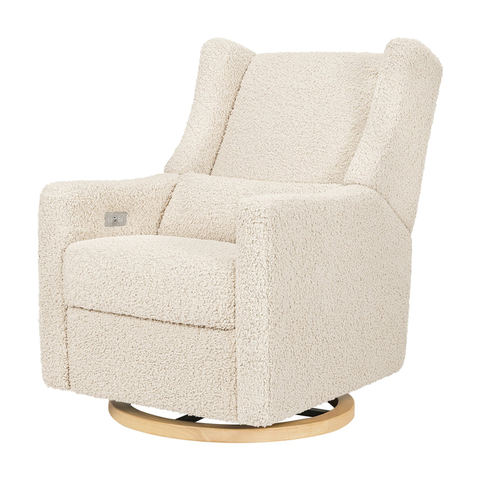Babyletto Kiwi Electronic Recliner and Swivel Glider in Teddy Loop with USB port
