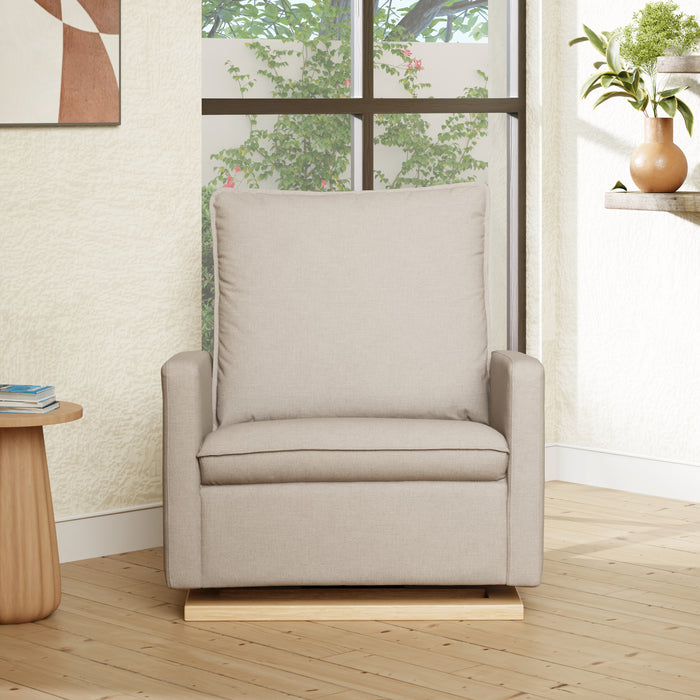 Babyletto Cali Pillowback Chair and a Half Glider in Eco-Performance Fabric | Water Repellent & Stain Resistant