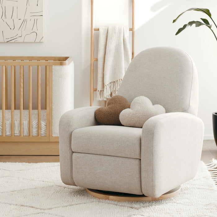 Babyletto Nami Recliner and Swivel Glider in Eco-Performance Fabric | Water Repellent & Stain Resistant