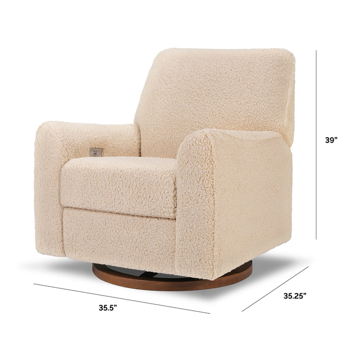 Nursery Works Sunday Power Recliner and Swivel Glider in Shearling