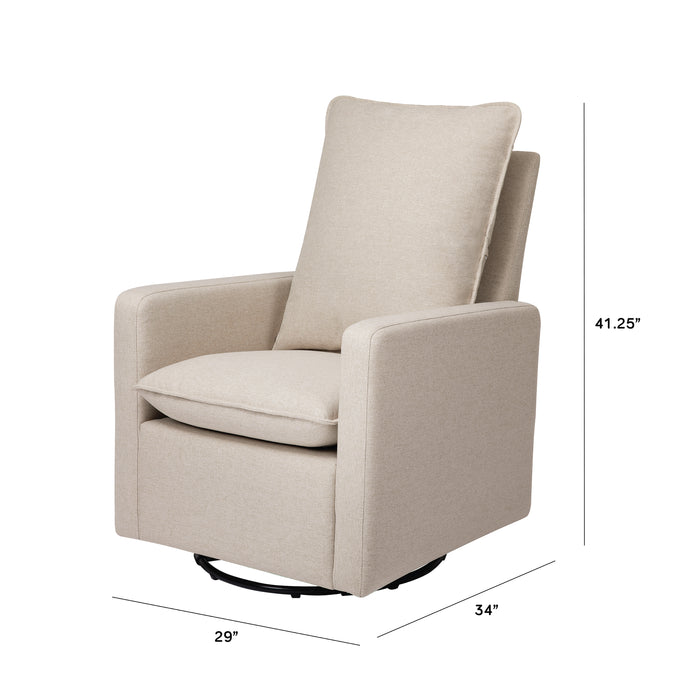 Babyletto Cali Pillowback Swivel Glider in Eco-Performance Fabric