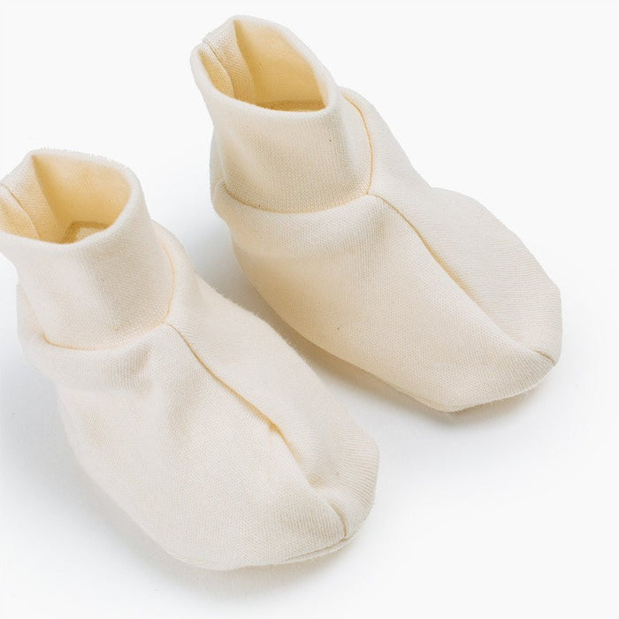 fawn&forest Fog Linen Organic Cotton Baby Booties - fawn&forest