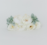 E & E Teepee: White DELUXE Floral Topper