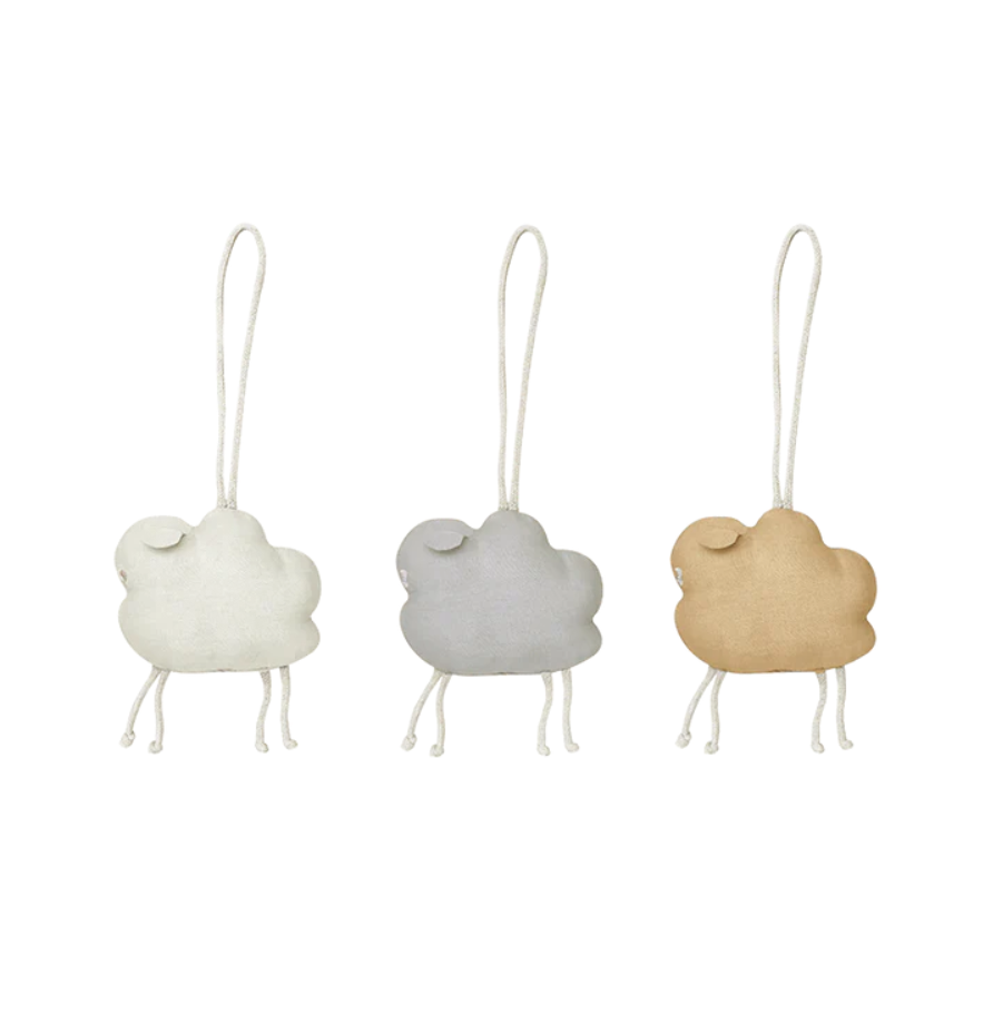 Lorena Canals Set of 3 Rattle Toy Hangers - Little Sheep