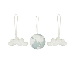 Lorena Canals Set of 3 Rattle Toy Hangers - World