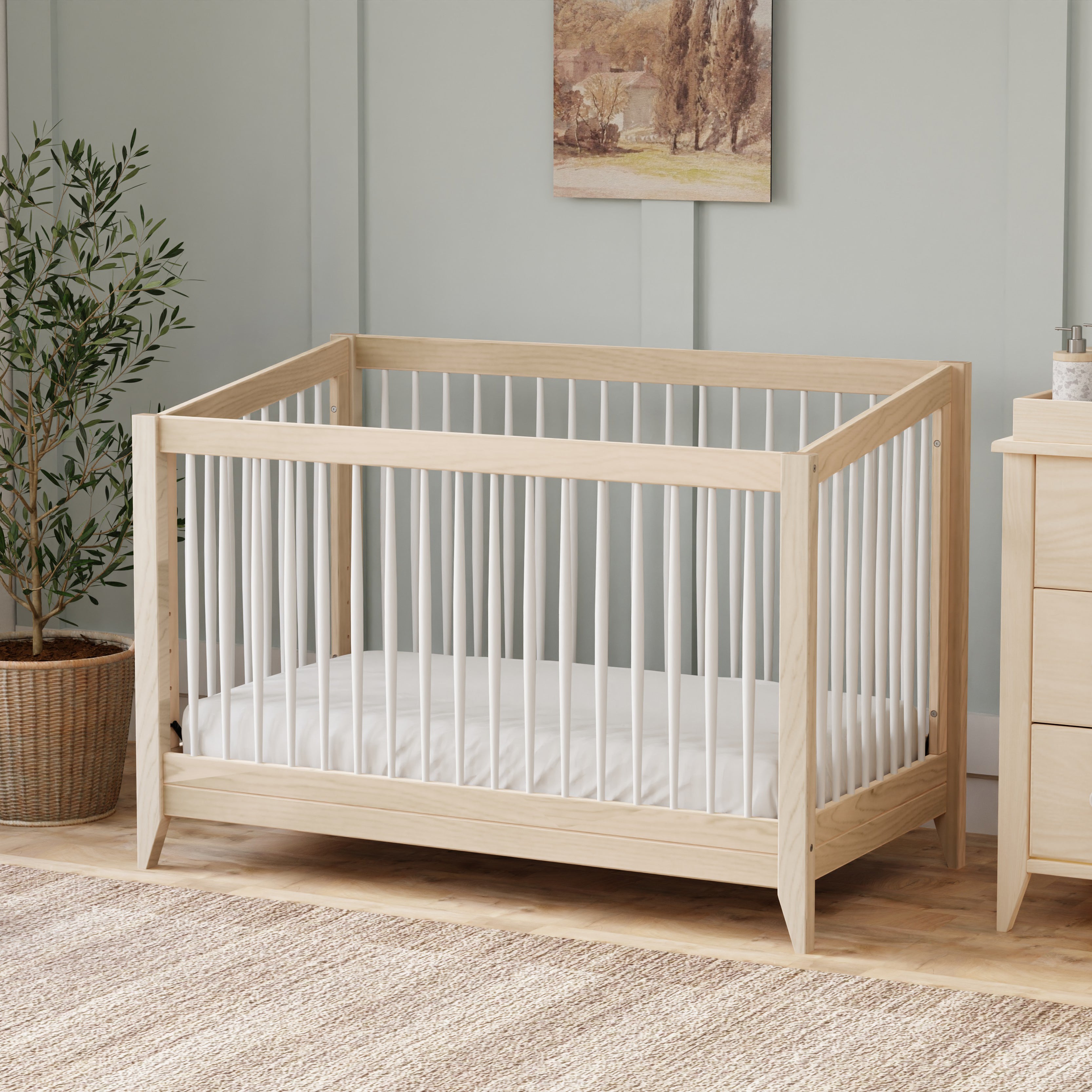 Babyletto Sprout 4-in-1 Convertible Crib with Toddler Bed Conversion Kit