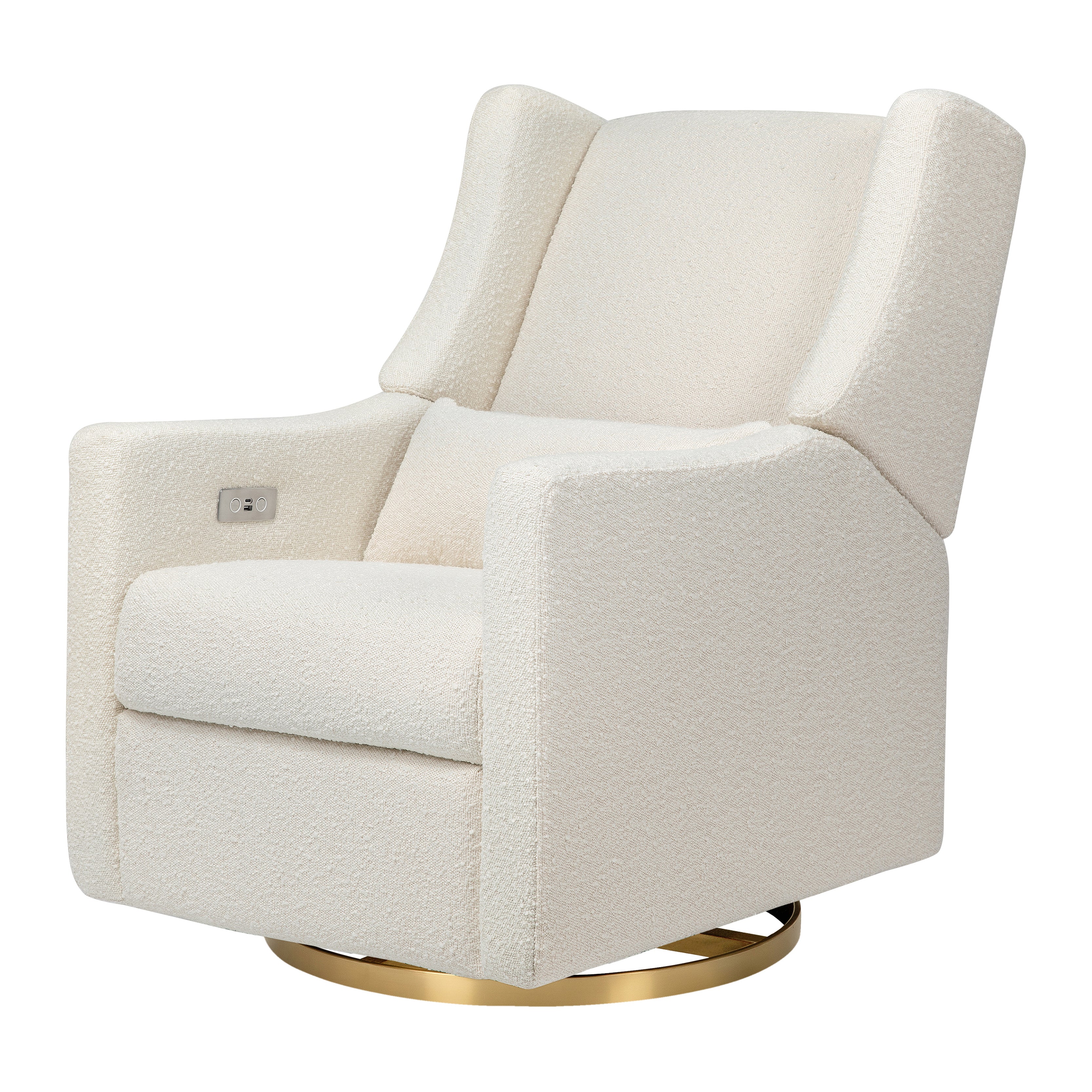 Babyletto Kiwi Electronic Recliner and Swivel Glider in Boucle with USB port