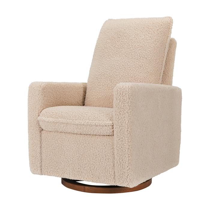 Babyletto Cali Pillowback Swivel Glider in Shearling