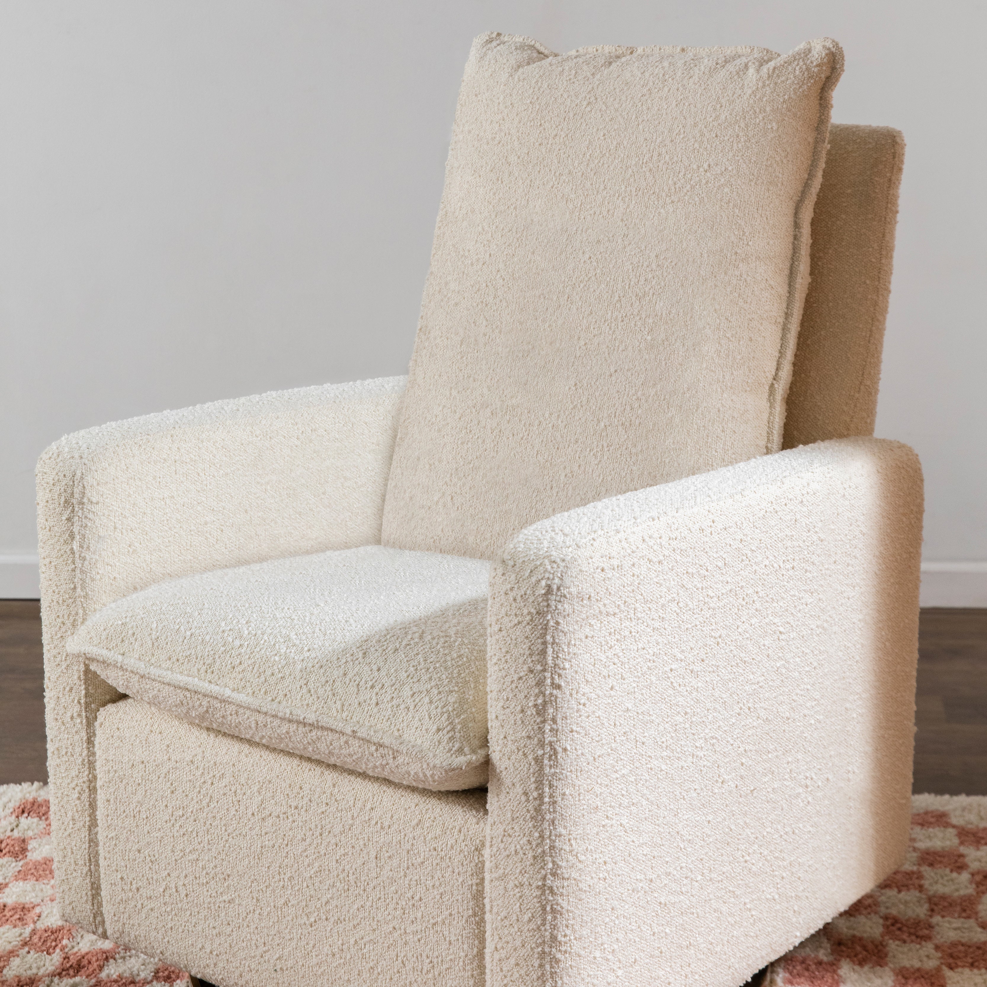 Babyletto Cali Pillowback Swivel Glider in Boucle