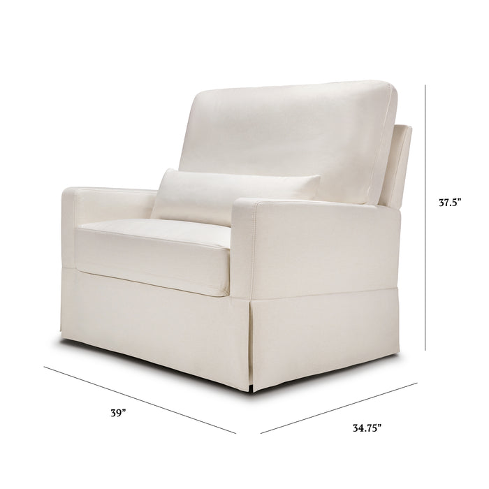Namesake Crawford Pillowback Chair-and-a-Half Comfort Swivel Glider
