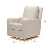 Babyletto Sigi Electronic Recliner and Glider in Eco-Performance Fabric with USB port