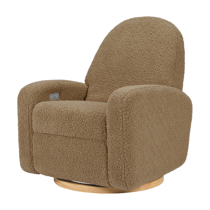 Babyletto Nami Electronic Recliner and Swivel Glider Recliner in Shearling with USB port