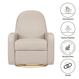 Babyletto Nami Electronic Recliner & Swivel Glider in Eco-Performance Fabric with USB Port
