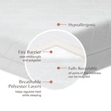 Babyletto Pure Core Mini Crib Mattress | Hybrid Quilted Waterproof Cover | Lightweight