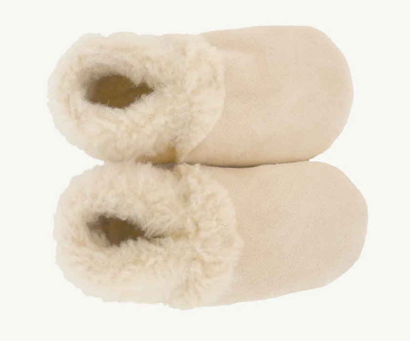 Nui Kina Lamb Baby Booties Lambskin Baby Shoes fawn forest