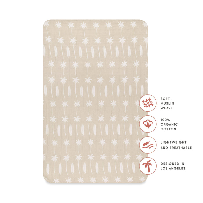 Babyletto All-Stages Bassinet Sheet in GOTS Certified Organic Muslin Cotton