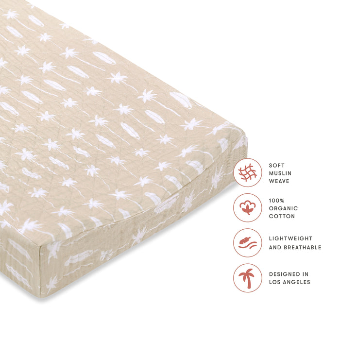 Babyletto Quilted Changing Pad Cover in GOTS Certified Organic Muslin Cotton