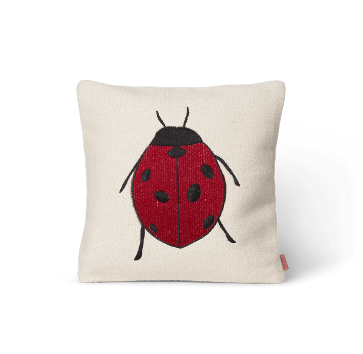 Ferm Living Kids Forest Embroidered Cushion Ladybird