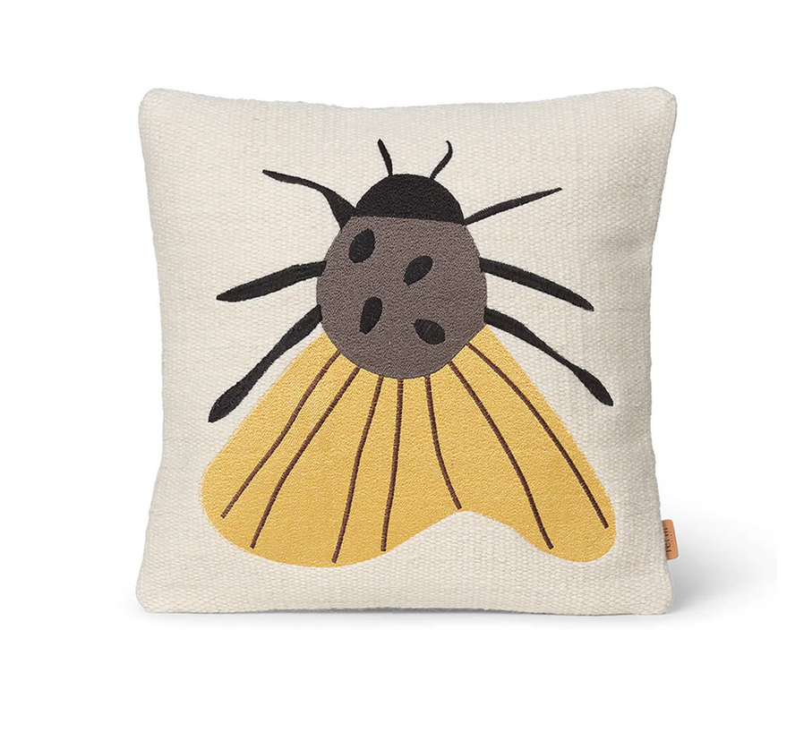 Ferm Living Kids Forest Embroidered Cushion Moth