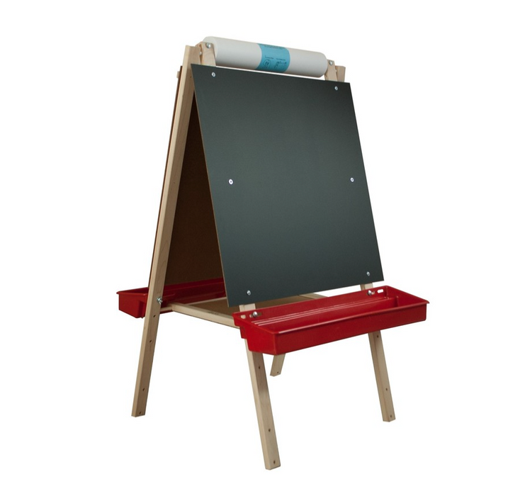 Colorations Tabletop Easel Featuring Magnetic Dry Erase Board, Chalkboard and Clips to Hold Paper