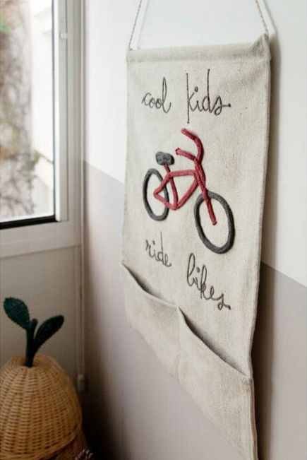 Lorena Canals Wall Pocket Hanger Cool Kids Ride Bikes