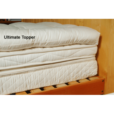 Crib Topper Wool Batting and Organic Sateen Fabric