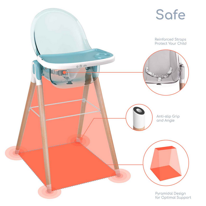 Children of Design 6 in 1 Classic High Chair fawn forest
