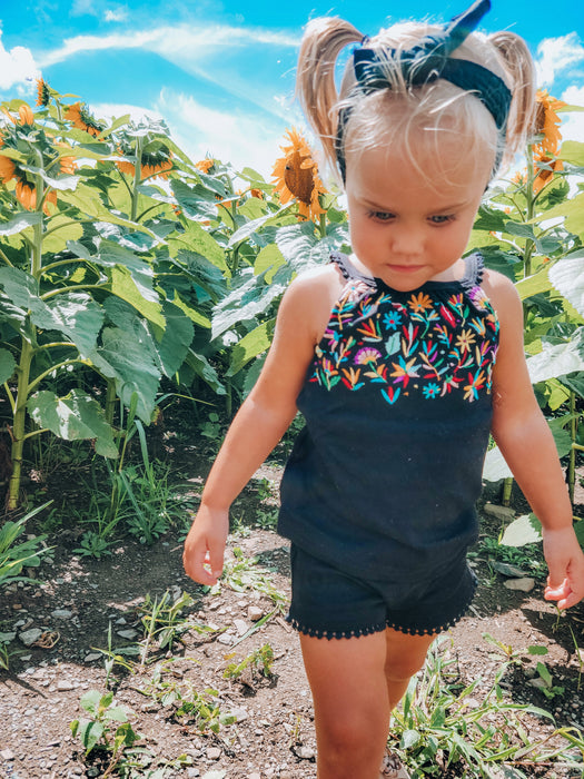 L'ovedbaby Kids' Embroidered Tank & Tap Shorts Set