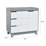 Babyletto Hudson 3-Drawer Changer Dresser with Removable Changing Tray