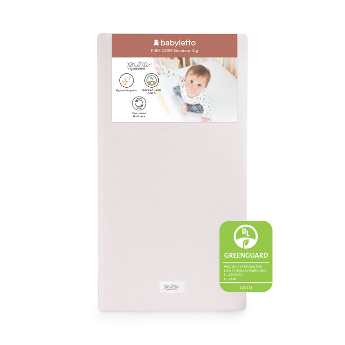 Babyletto Pure Core Crib Mattress | Dry Waterproof Cover | 2-Stage