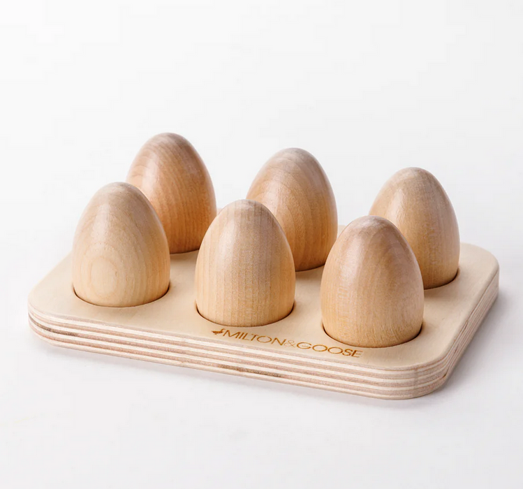 1/2 Dozen Wooden Eggs