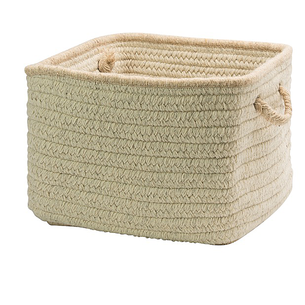 Colonial Mills Natural Wool Square Basket — fawn&forest