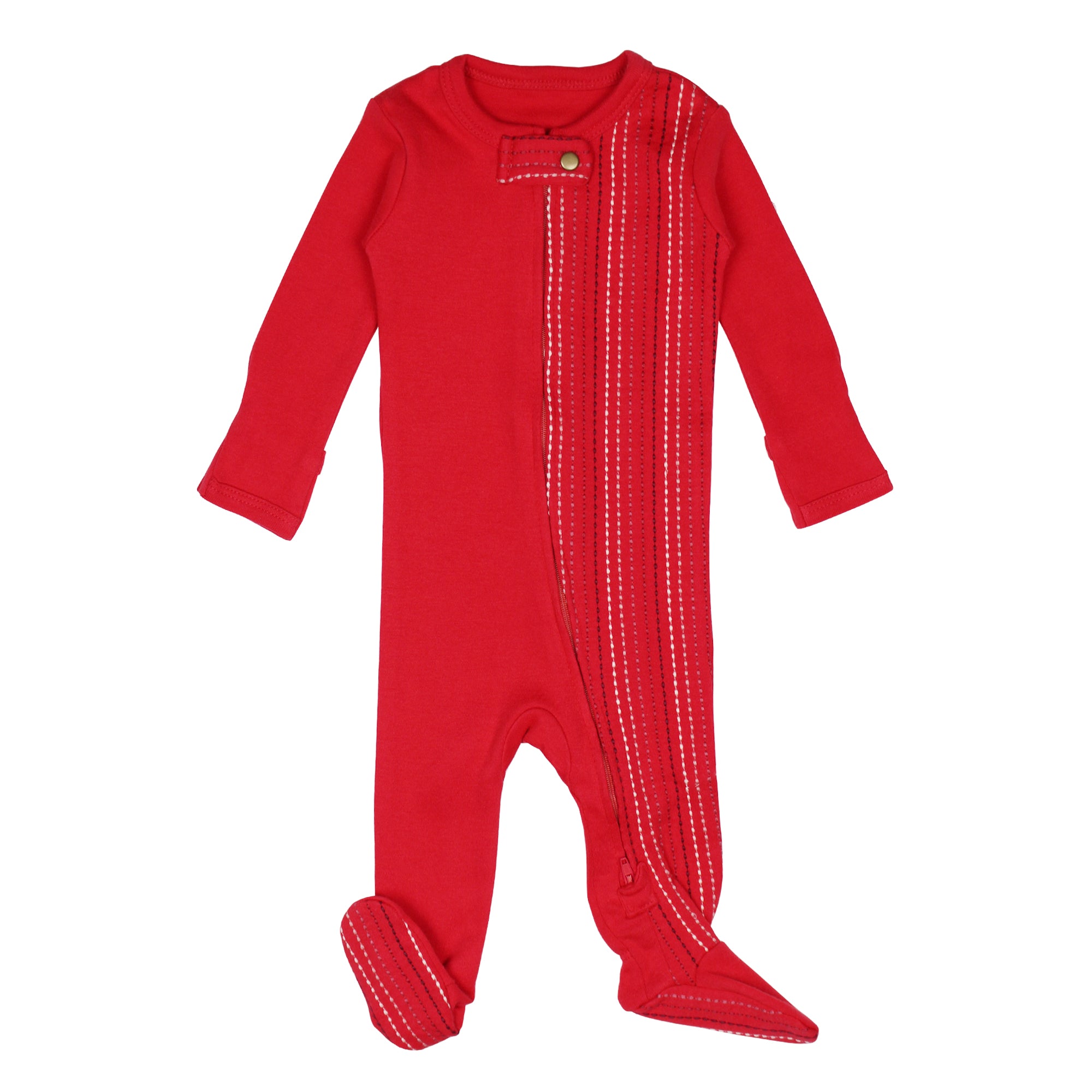 L'ovedbaby Embroidered Zipper Footie
