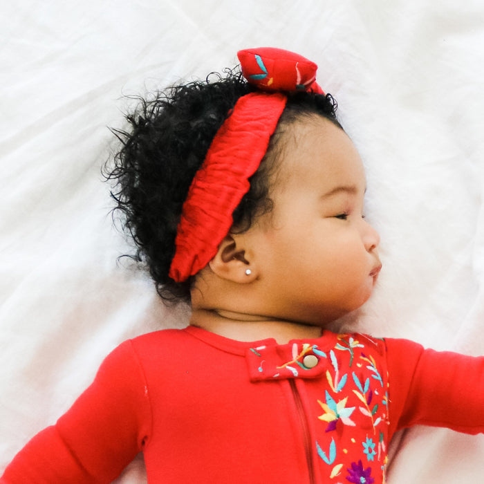 L'ovedbaby Embroidered Bowtie Headband