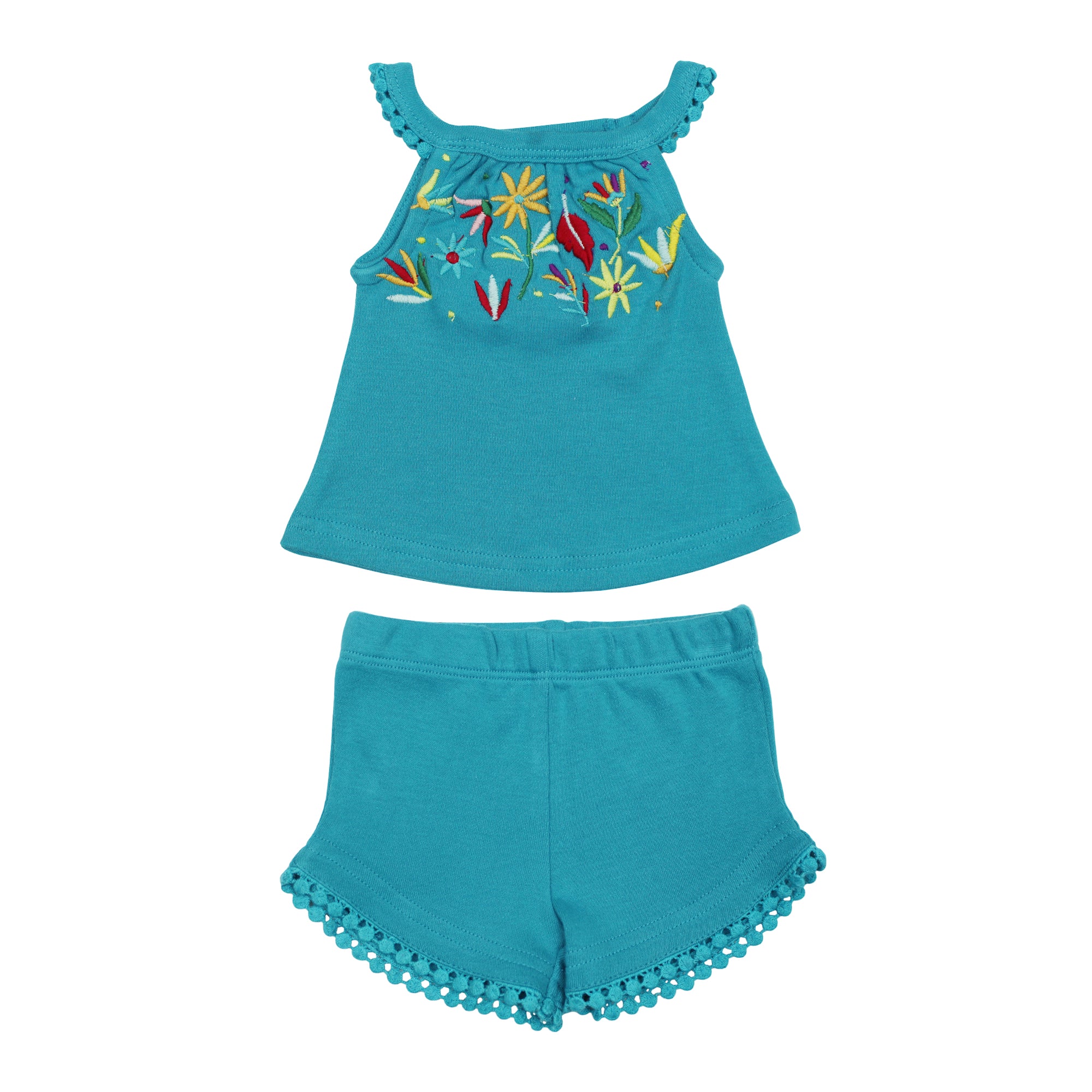 L'ovedbaby Pointelle Tank + Tap Short Set — Simply Green Baby