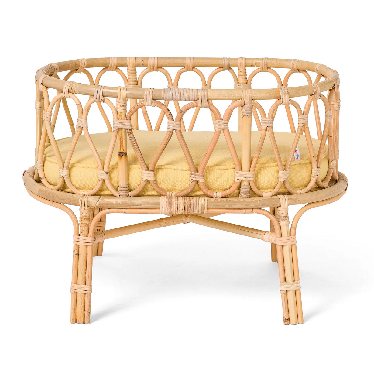 Poppie Toys Rattan Doll Crib - Classic Collection