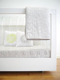 Spot On Square Spun Organic Crib Sheet - Grey