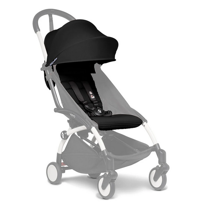 BABYZEN YOYO2 Stroller + YOYO Bag - Includes White Frame, Grey Seat  Cushion, Grey Canopy, Grey YOYO Bag, Wheel Base & Hooks - Suitable for  Children Up