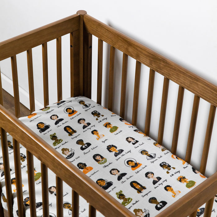 Babyletto Mini Crib Sheet in GOTS Certified Organic Muslin Cotton