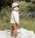 Briar Baby Brimmed Linen Handmade Bonnet