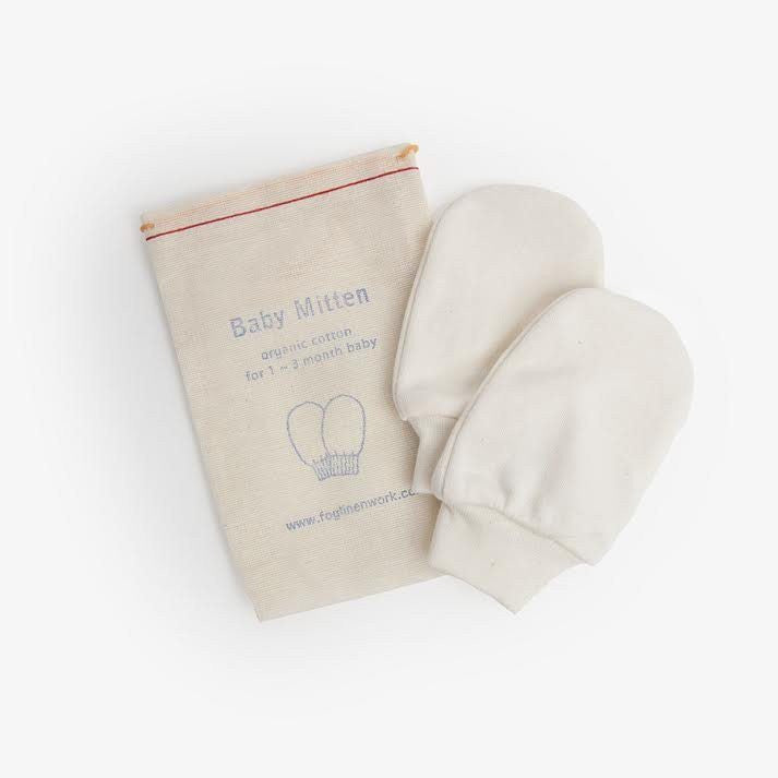 fawn&forest Fog Linen Organic Cotton Baby Mittens - fawn&forest