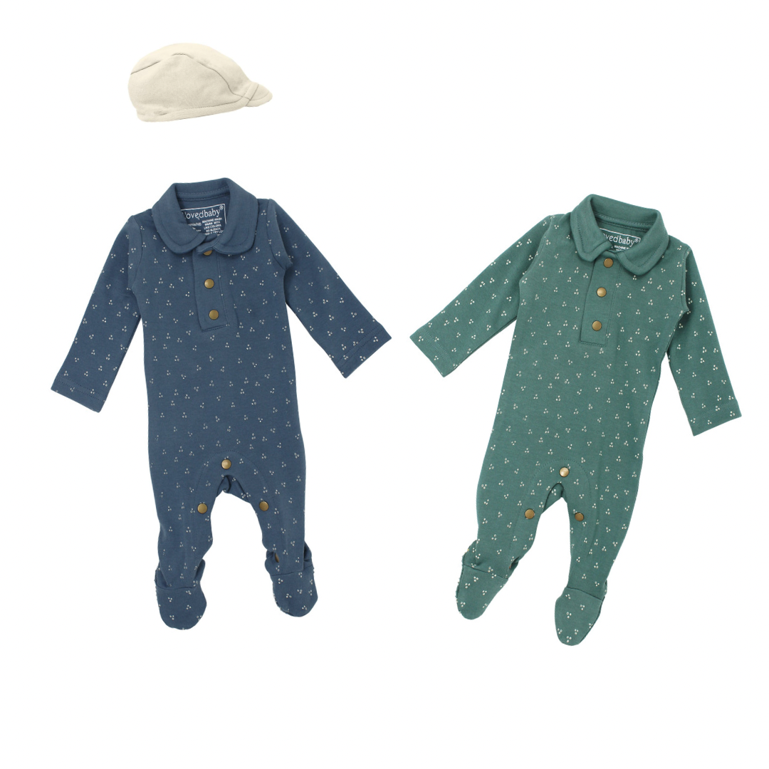 L'ovedbaby Polo Footies & Riding Cap: 6-9m