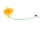 Madeline's Box Leather Suede Braided Pacifier Clip