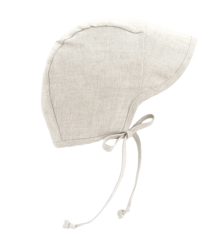 Briar Baby Brimmed Linen Handmade Bonnet