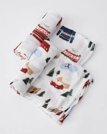 Little Unicorn Sweater Soiree Deluxe Swaddle Blanket Set
